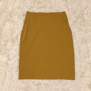Mustard Yellow Pull-On Skirt